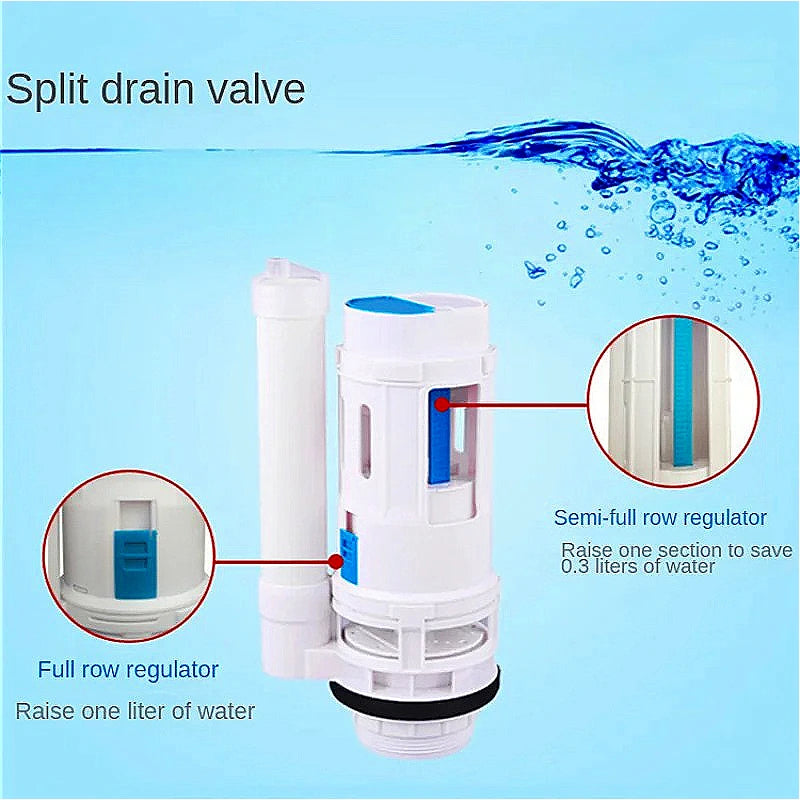 Split Toilet Drain Valve Two-button Toilet Water Outlet Valve Water Tank Dual Flush Fill Drain Flush Cistern Valve Fittings Oasis Select