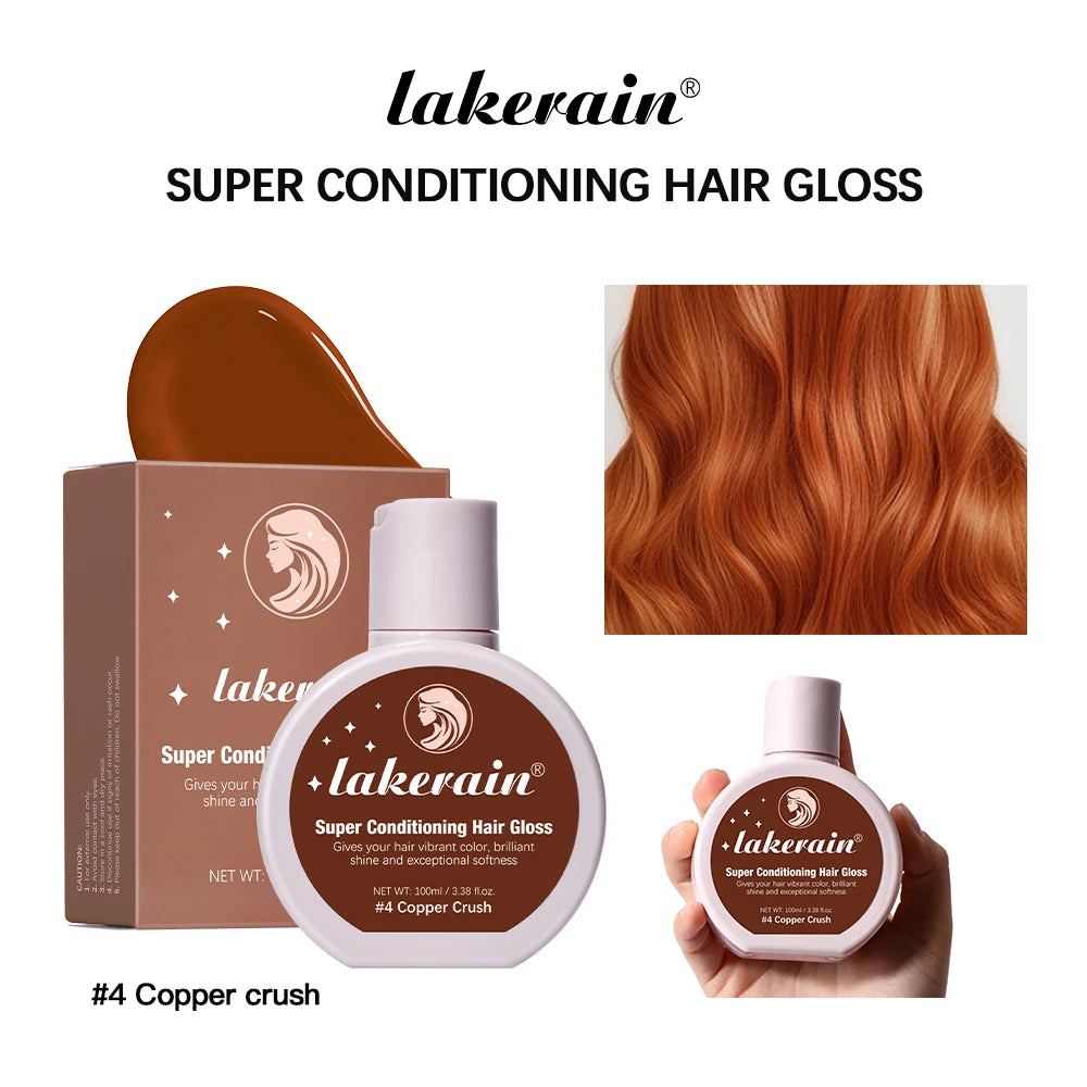 Super Conditioning Hair Gloss Enhance Color Luster Nourishing Repairing Long-lasting Color Hair Tinted Moisturizer No Need Mix Oasis Select Copper Crush