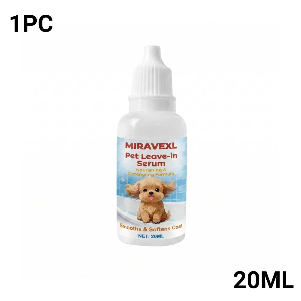 Dog & Cat Leave-In Serum - Detangling & Hydrating Pet Conditioner, Anti-Frizz Grooming Formula for Soft, Smooth & Shiny Coats Oasis Select 1PCS
