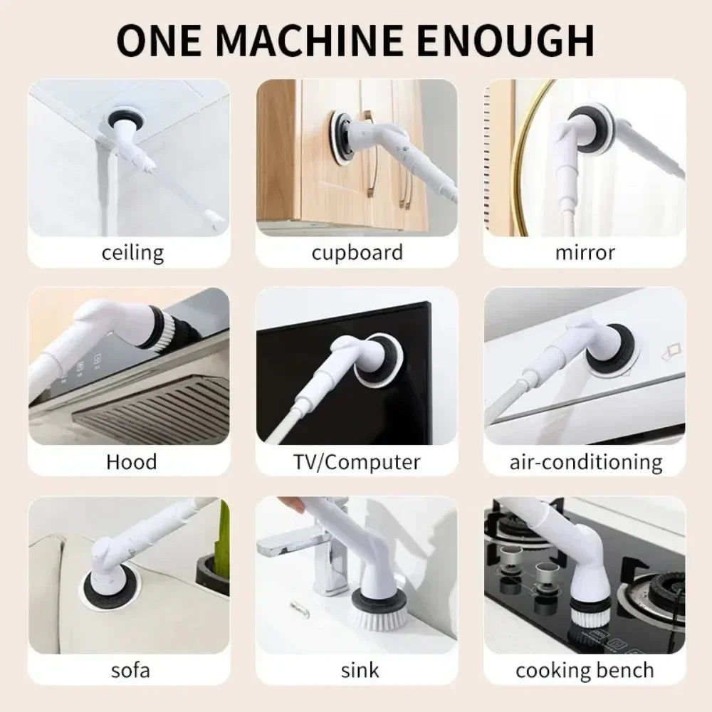 6-in-1 Cordless Electric Spin Scrubber – Kitchen & Bathroom Electric Spin Scrubber Oasis Select