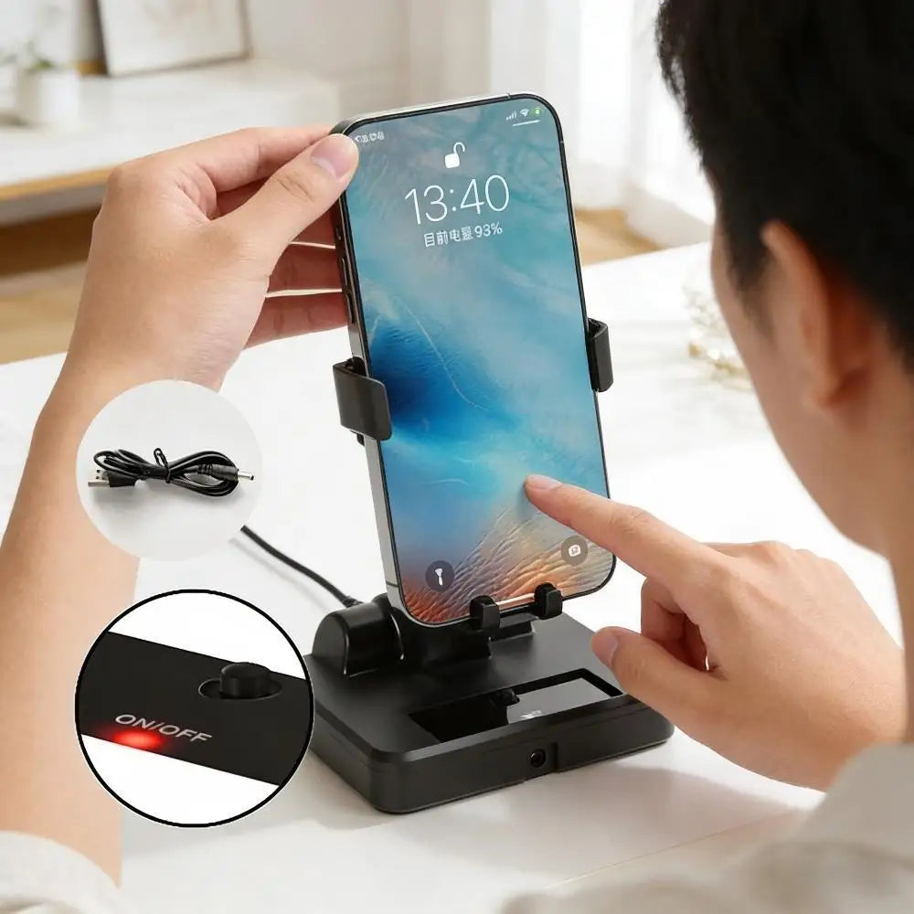 Desktop Cellphone Bracket Lazy Automatic Walker for iPhone Samsung Xiaomi Huawei Left and Right Swing Stepper Phone Holder Stand Oasis Select Default Title