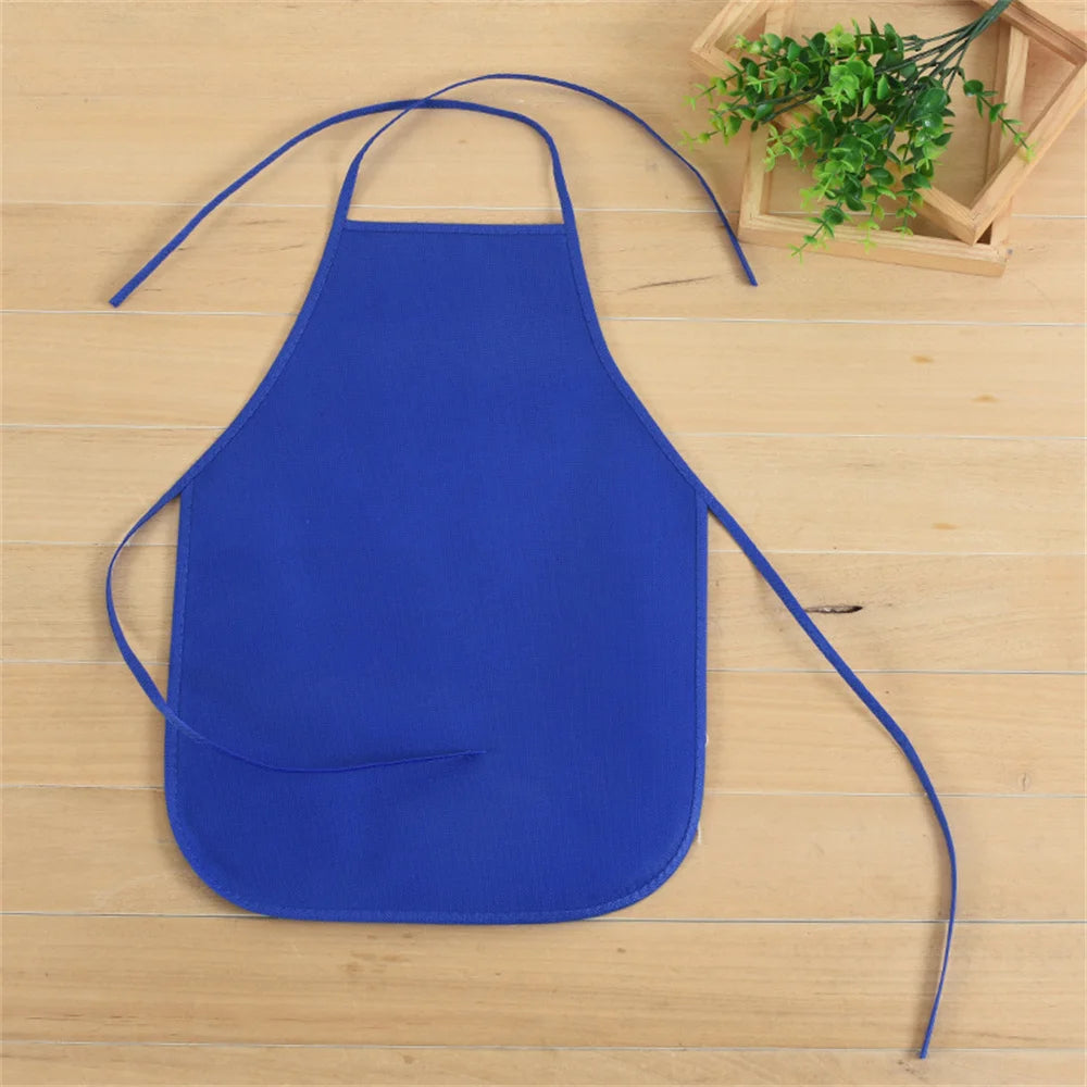 Children Aprons Unisex Waterproof Non-Woven Fabric Painting Kids Apron Colorful for Activities Art Painting Class Craft Apron Oasis Select Blue