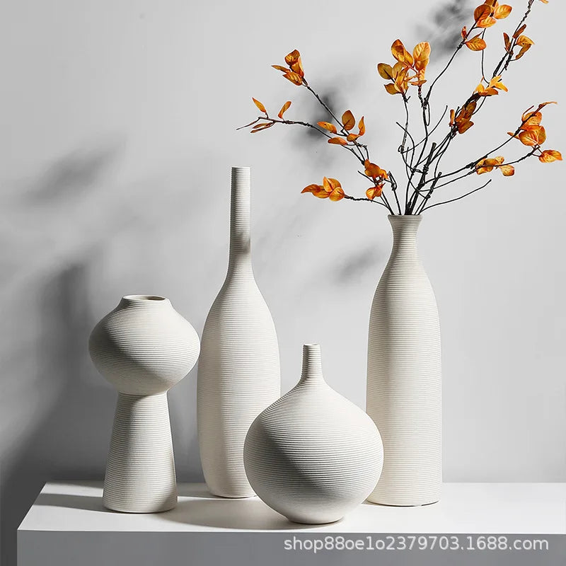 Ceramic Vase Decoration Advanced Sense Flower Arrangement Ins Wind Wine Cabinet Home Decoration Oasis Select