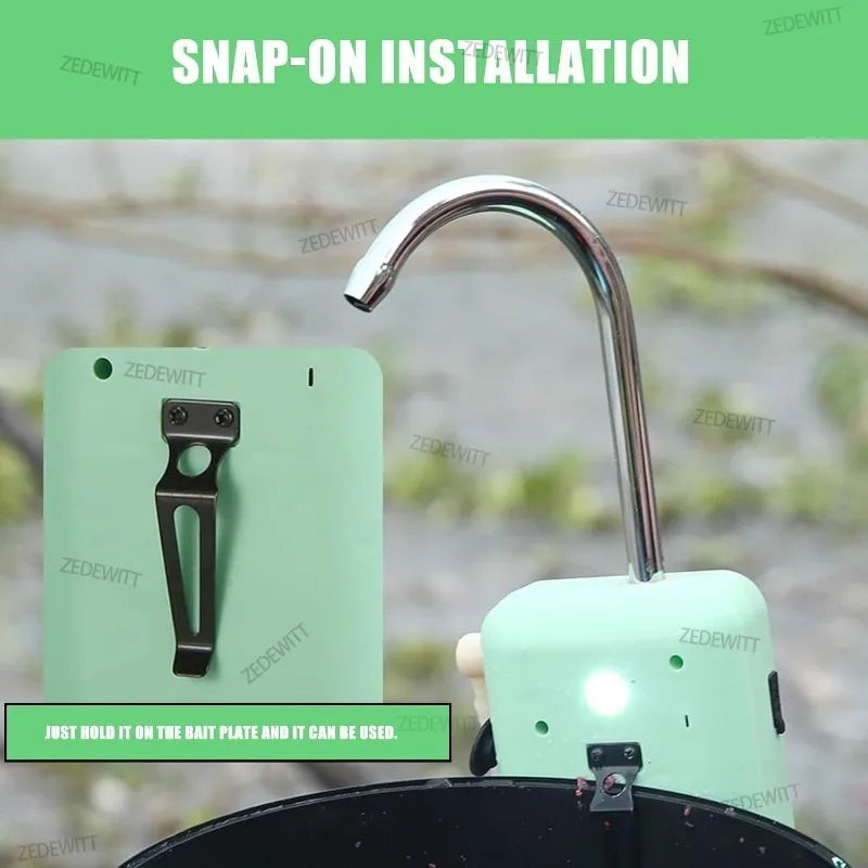 USB Rechargeable Intelligent Electric Oxygenator Portable Oxygen Pump Outdoor Fishing Water Sucker LED Lighting Fishing Gear Set Oasis Select
