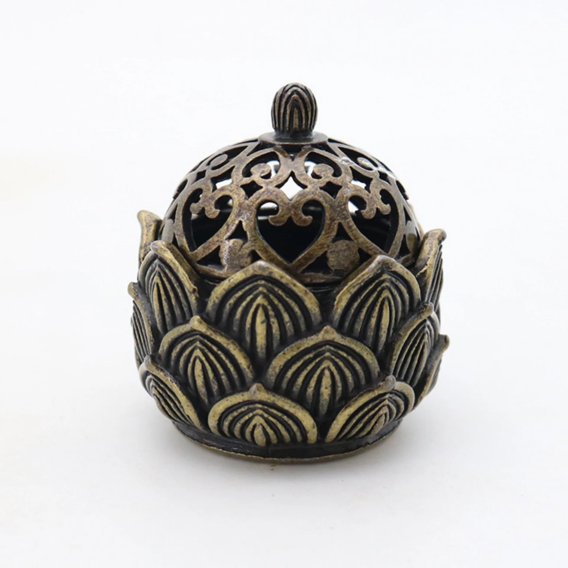 1PC Lotus Incense Cone Holder, Mini Asian Zen Decor, Small Flower Burner for Home Office Meditation Gift Oasis Select Lotus