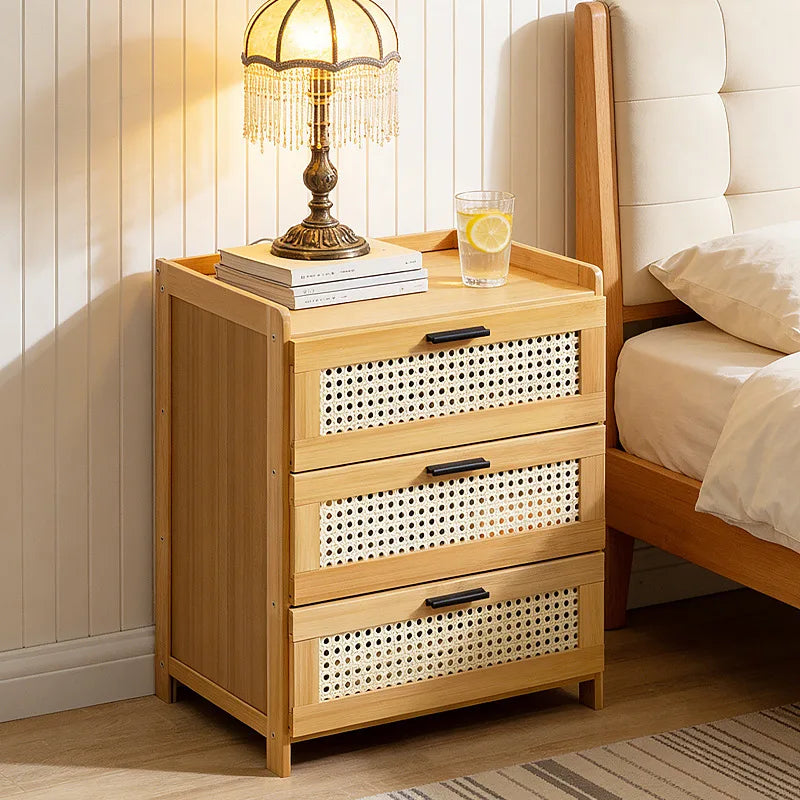 Bedside table Simple solid wood small cabinet Light luxury storage cabinet Bedroom bedside simple Nordic European modern mini Oasis Select