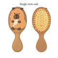 Capybara Holding Fish Design Hair Brush Scalp Massage Detangling Tool Anti Static for Smooth Hair Daily Use Oasis Select CY3140-10-Coffee-02