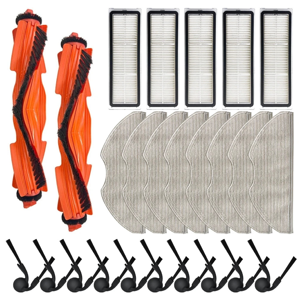 Robot Vacuum Cleaner Parts Main Brush Filter Side Brush Mop Cloth For Xiaomi S40 OV81 Cleaning Accessories Replacement Kit Oasis Select C