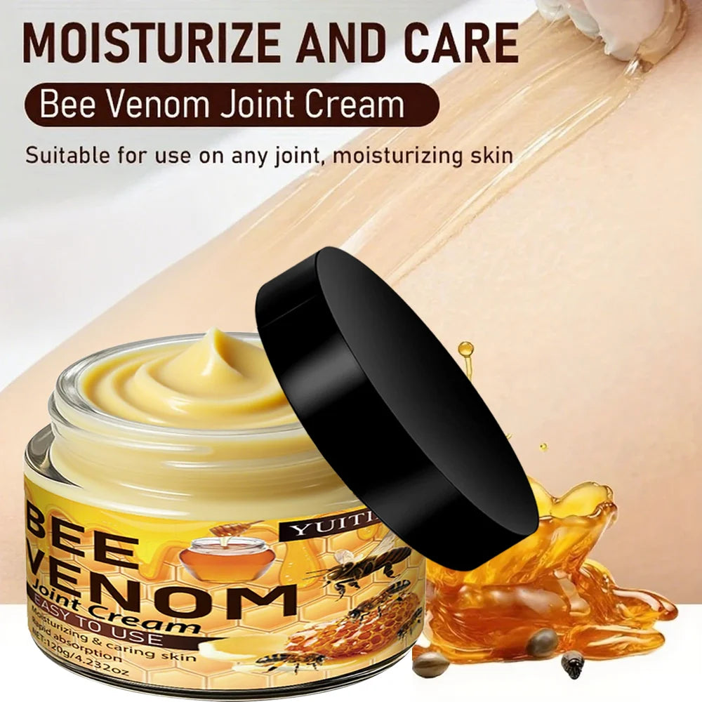 Bee Venom Joint Cream 120g - Moisturizes & Cares for All Joints & Skin, Light, Fast Absorption & Non-Sticky, Multi-Part Use Oasis Select