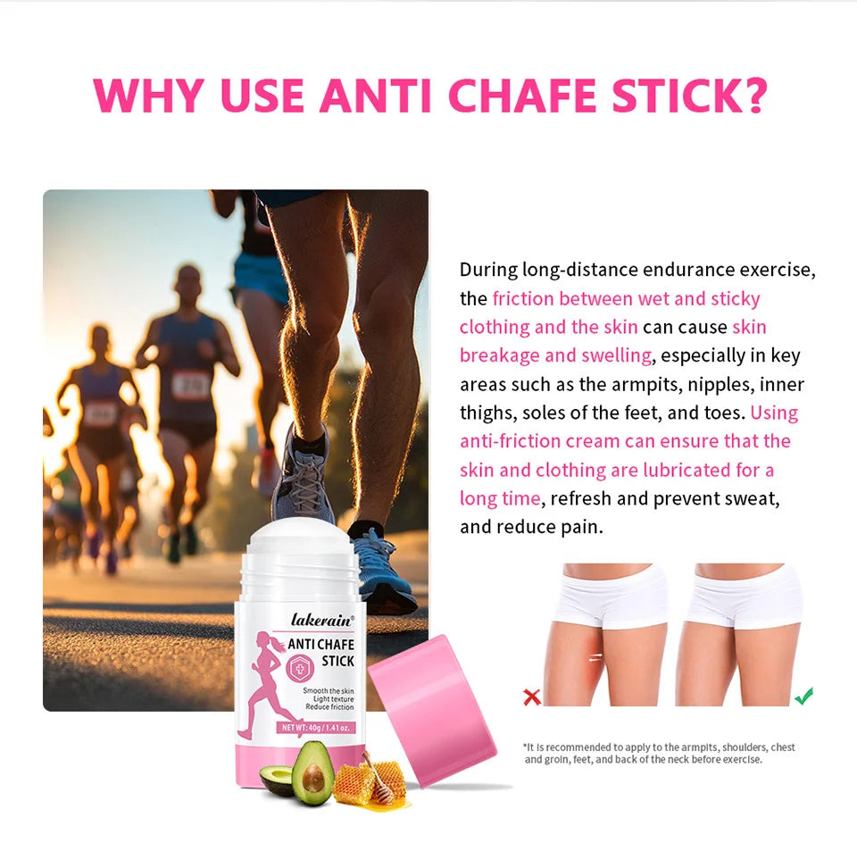 40gAnti-Friction Body Balm Stick, Moisturizing Skin Protection for Sports Chafing Oasis Select