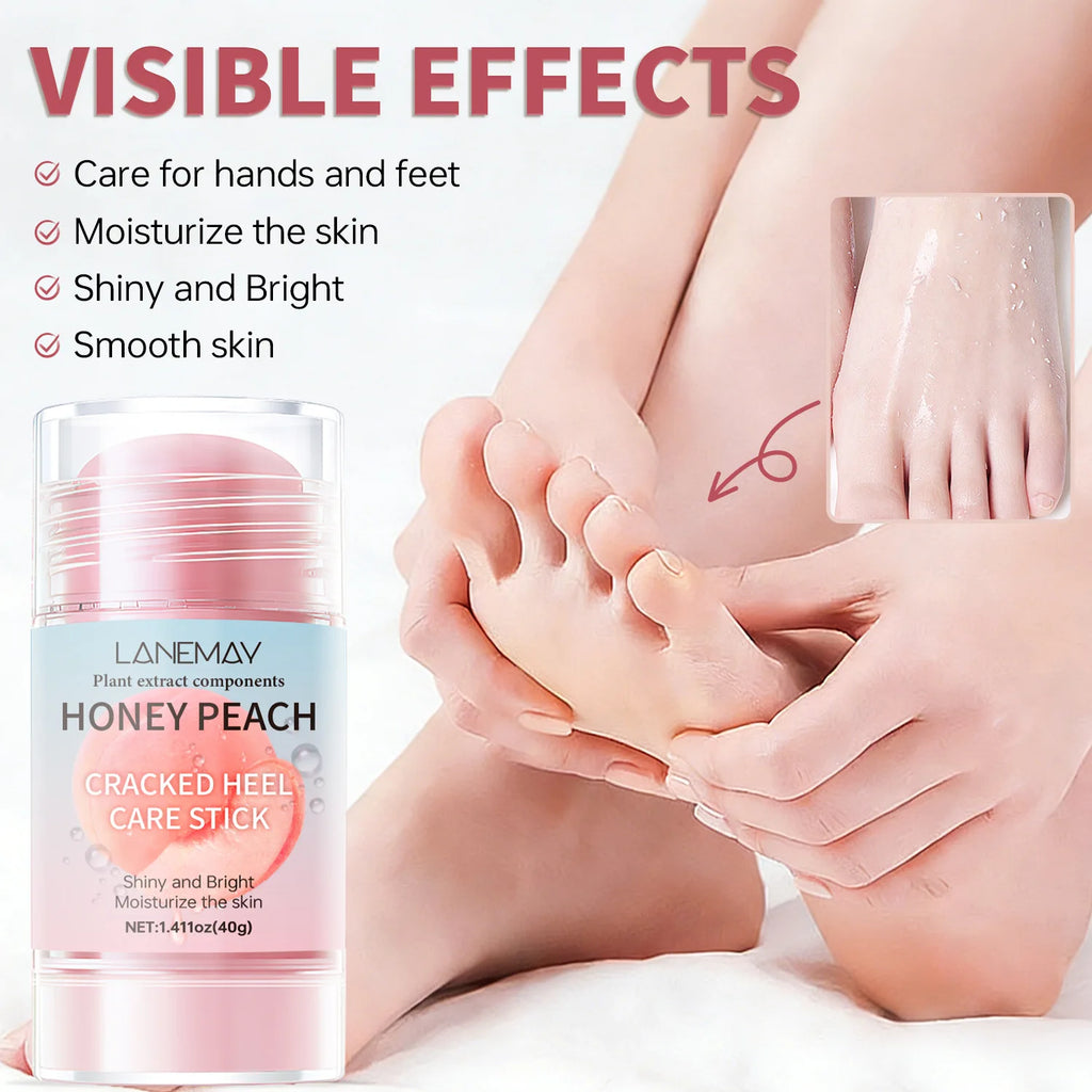 Lanemay Peach Foot Moisturizing Stick – Nourishing Heel Balm 40g