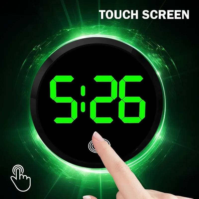 Car LED Clock Universal Fashionable Touch-Control Dashboard Watch With LED Display Light For Fridge RV Classroom Travel Vehicle Oasis Select