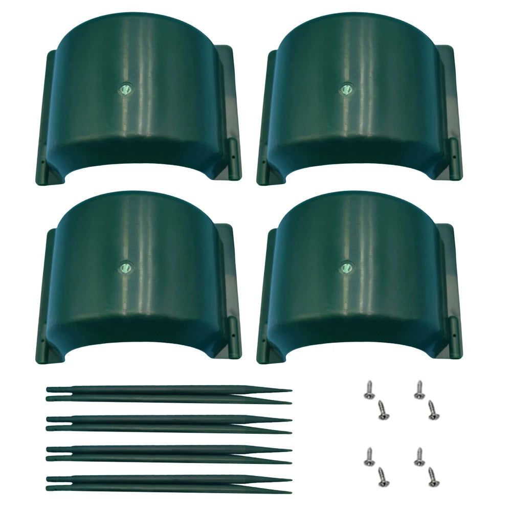 4 Pcs Sprinkler Head Protectors With Insert Rod For Garden Irrigation Systems Prevent Overspray And Damage To Vehicles Oasis Select Green
