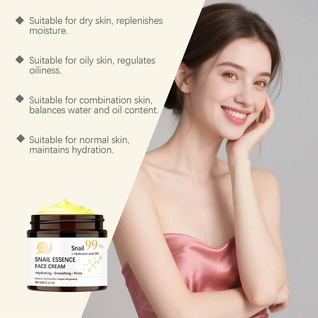 Hoygi Snail Mucin Face Cream – Anti-Aging & Brightening 60g Snail Mucin Face Cream Oasis Select