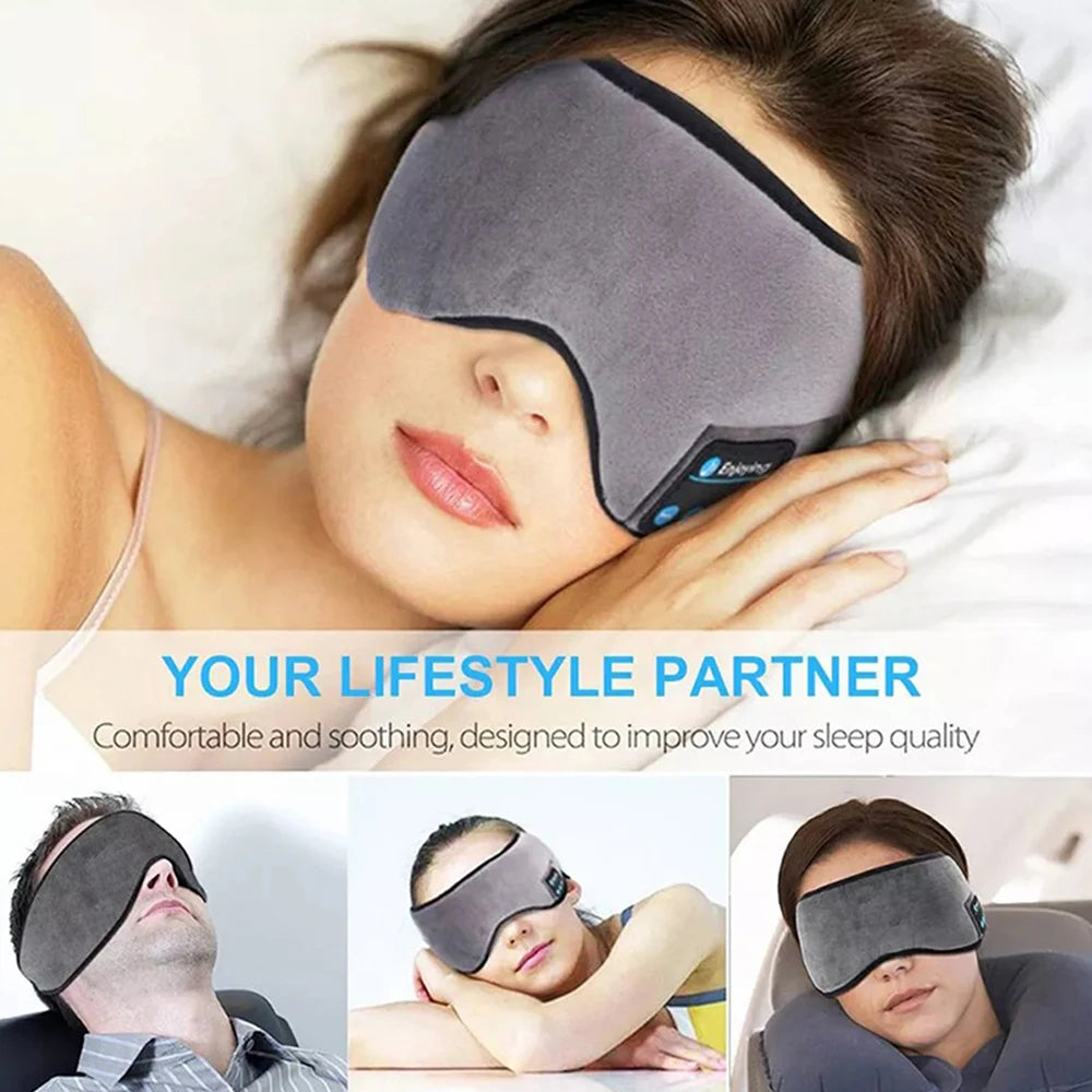 Fone Bluetooth Earphones Sports Sleeping Headband Elastic Wireless Headphones Music Eye Mask Wireless Bluetooth Headset Headband Oasis Select