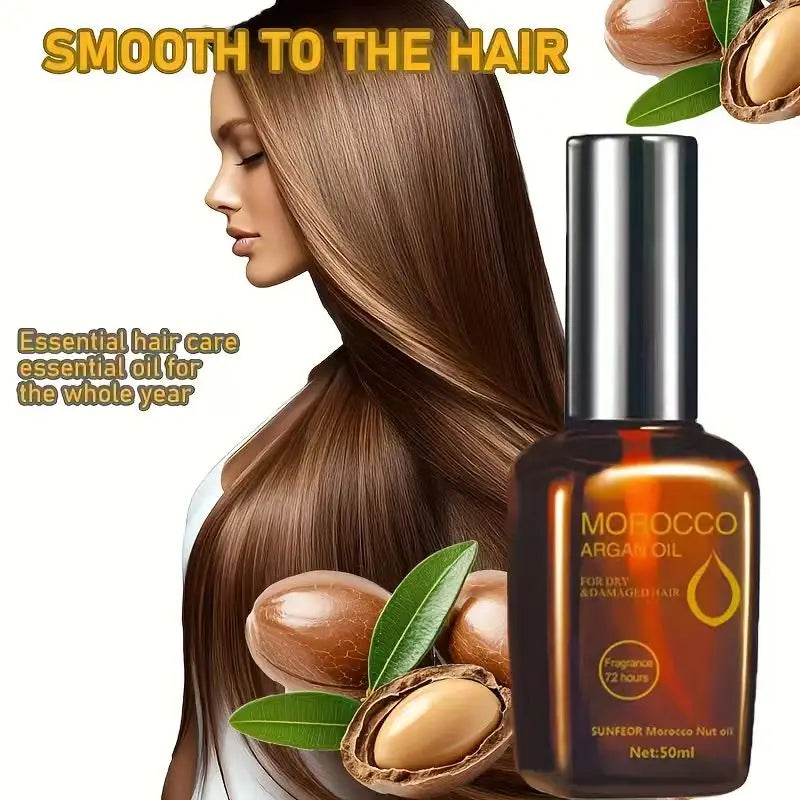 Morocco nut hair care essential oil, multi-effect use, moisturize, smooth and shine hair, improve curls, perm, knots, dryness Oasis Select Smoothing & Straightening