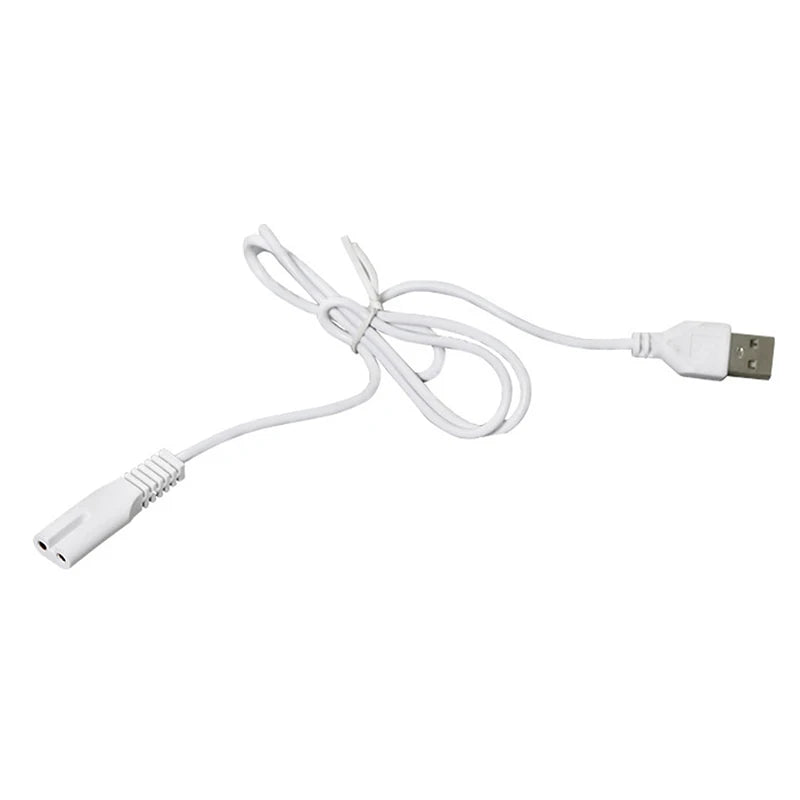 USB Cable Charging Line Copper hole Suit 5V flashlight shaver hair clipper wire Single hole 1.8 Oasis Select white