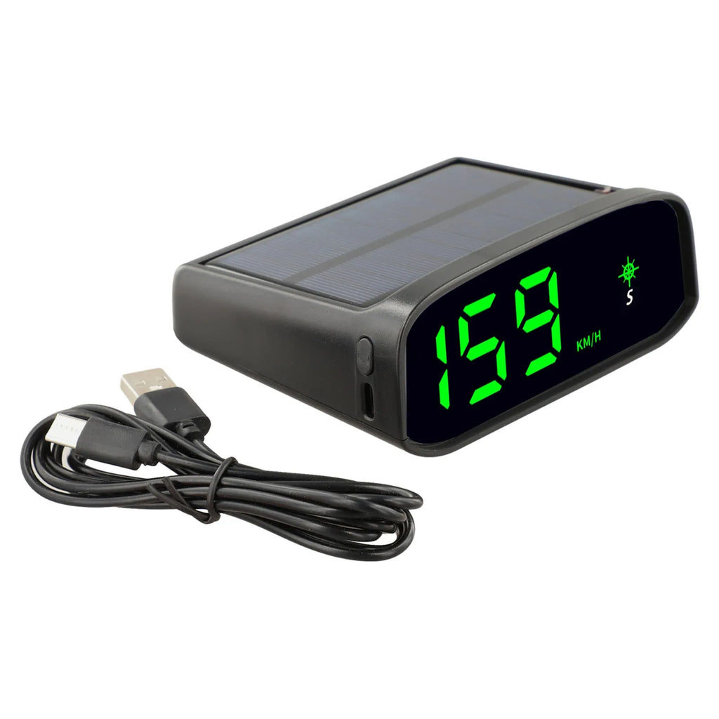 Compatible For Most Cars Solar GPS Speedometer Day And Night Driving Gps Speedometer With Compass Solar Power Supply Oasis Select China Mainland