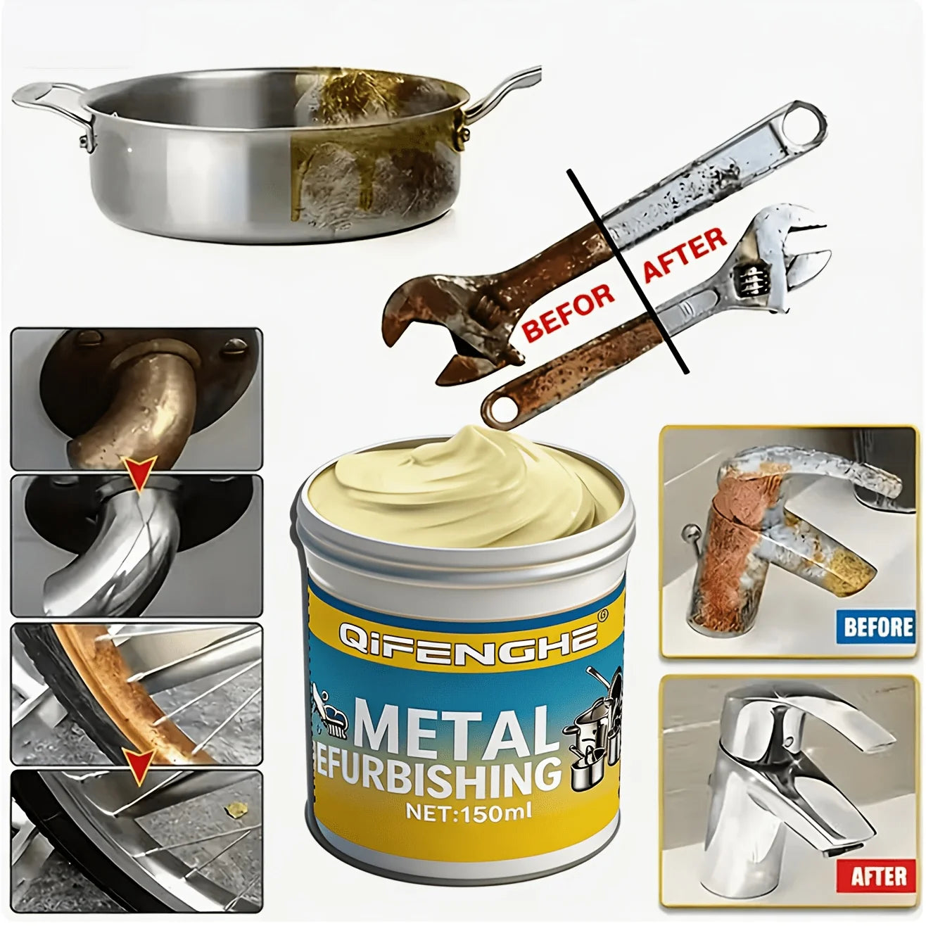 Metal Polishing Paste – Chrome & Multi-Metal Polish Compound Metal Polish Compound Oasis Select