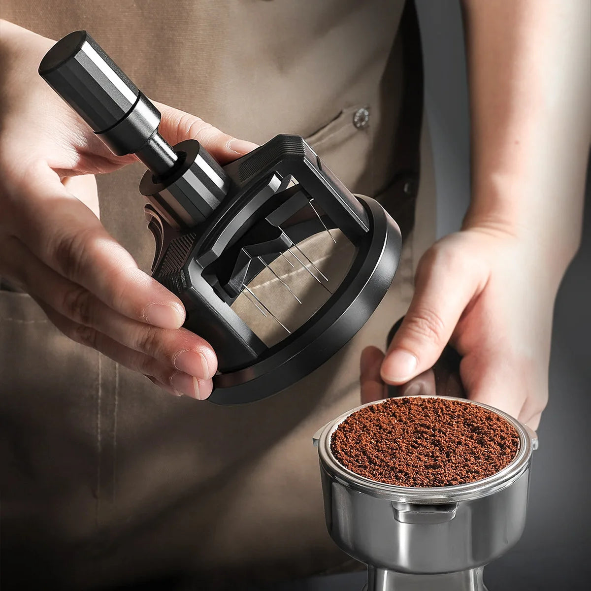 Magnetic WDT Tools Rotary 51mm 53mm 58mm Espresso Stirrer Needle Distributor & Espresso Tamper Coffee Maker Barista Tools Oasis Select