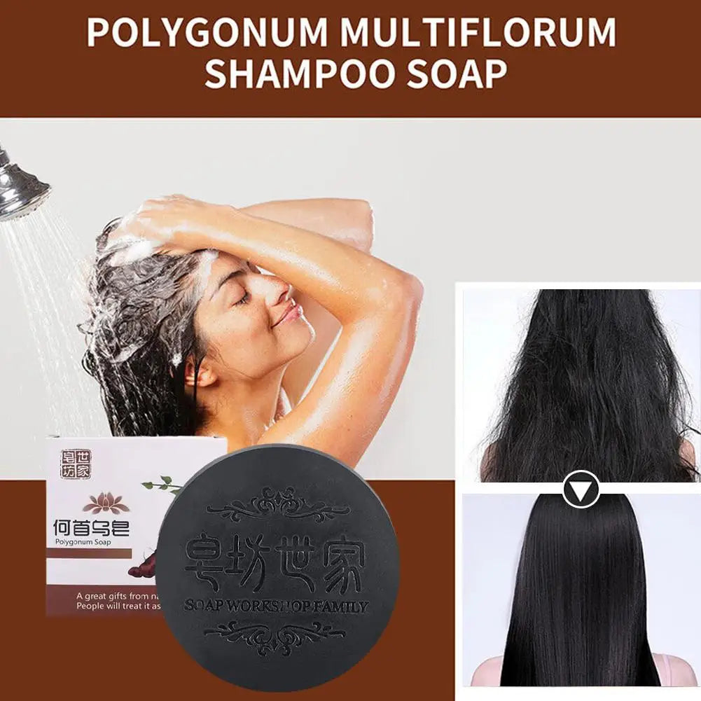 100g Natural Polygonum Multiflorum Hair Soap Polygonum Multiflorum Shampoo And Conditioner Bar Nourishing Shampoo Soap Bar Oasis Select