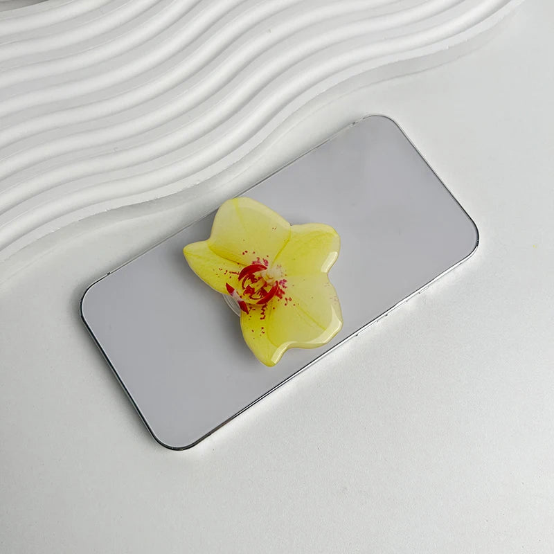 Acrylic Flower Phone Holder Socket Folding Phone Grip Trendy Mobile Phone Ring Buckle Stand For Universal Smartphone Accessories Oasis Select S10