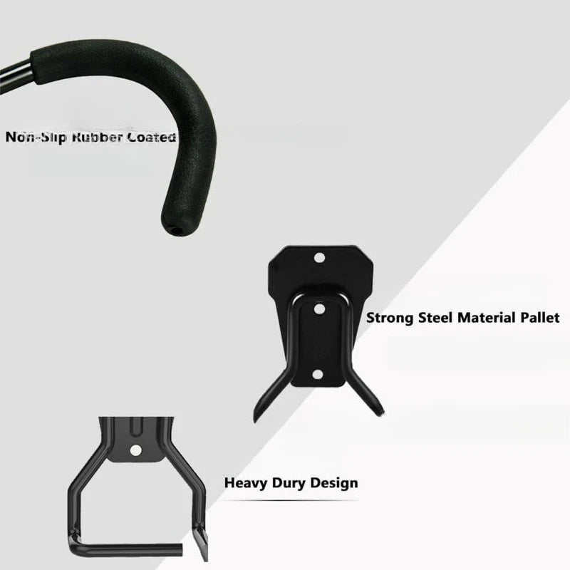 1pc Hooks Metal Sturdy for Wall Mounting Bike Storage Rack Garden Shed Organization Heavy Duty Bracket Available Oasis Select