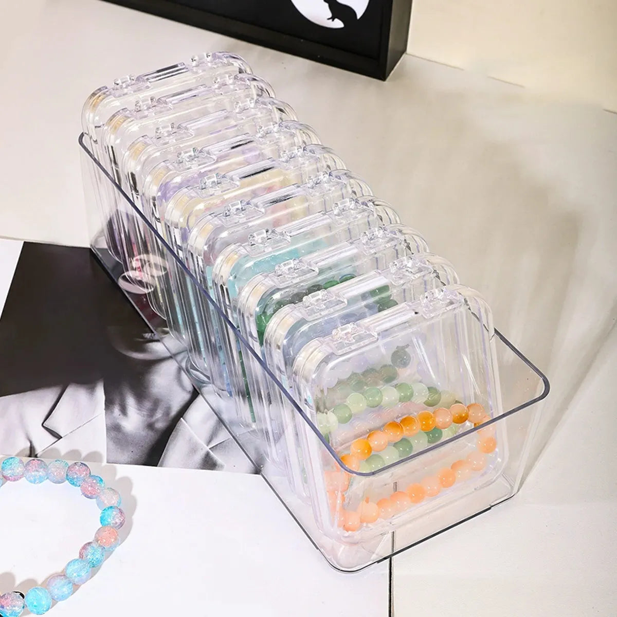 Transparent Nail Storage Box, Fake Nail Display Box, Bracelet, Jewelry, Jewelry Organizing Box Oasis Select