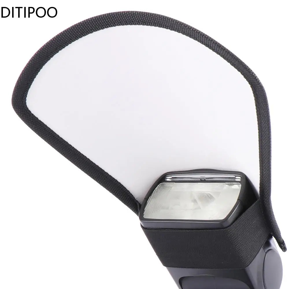 2-in-1 Silver/White Camera Flash Diffuser Double-sided Flash Softbox Photo Light Reflector For Cameras difusor flash Oasis Select