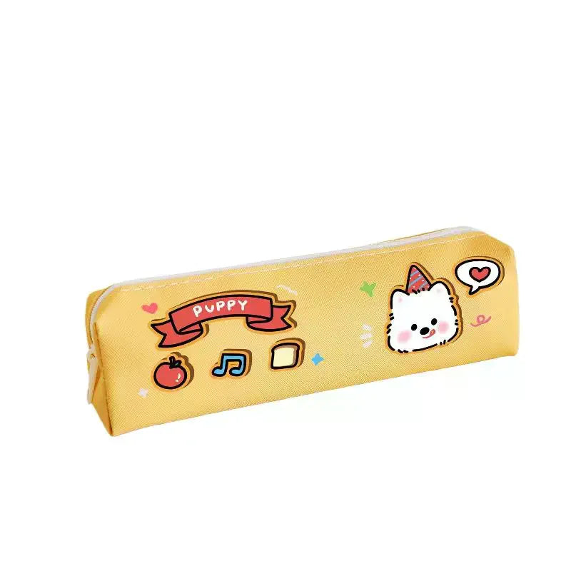 Cute Western Highland Pencil Case Student Portable Stationery Pen Box Cartoon Return To School Stationery Organizer Supplies Oasis Select