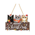 1Pcs Christmas Wooden Cute Cat Pendant Christmas Party Door Christmas Tree Decoration Bedroom Door Decoration Supplies Oasis Select 1pcs