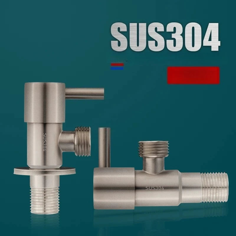 Stainless Steel SUS304 Brushed Triangle Water Heater Toilet Bowl Dish Hot and Cold G1/2 'angle Valve Thread Oasis Select