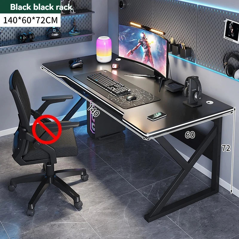Computer desk, home desk, student learning desk, simple gaming desk, e-sports desk, workbench, office desk Oasis Select Black Type D