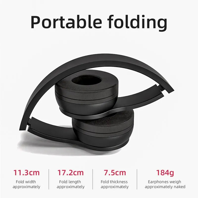 P47 Wireless Headphones Bluetooth 5.0 Earphones Foldable HIFI Stereo Bass for Music Gaming Kid Girl Earphone for Smartphone Oasis Select