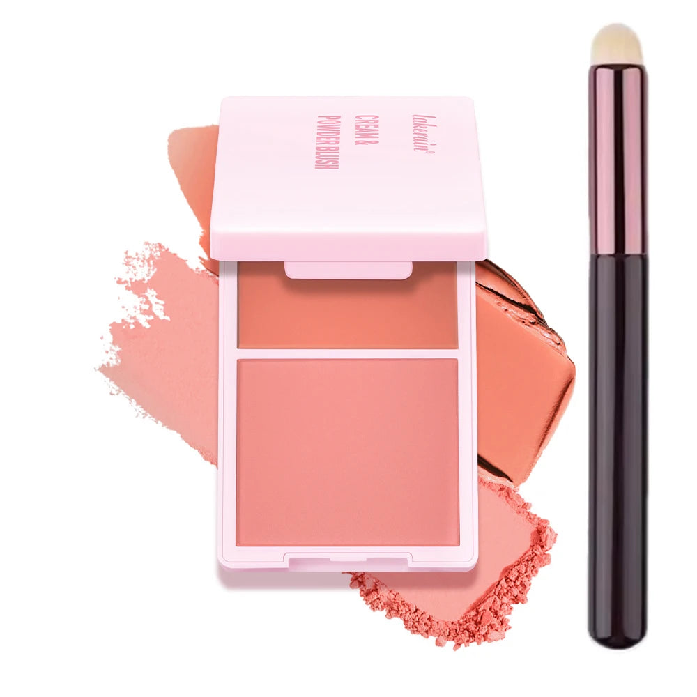 Blush Juvia's Cream Powder Matte Blush Makeup Rose Pan Long-lasting Wearing High Pigment Natural Matte Blush Duo Cosmtics Oasis Select 1and brush