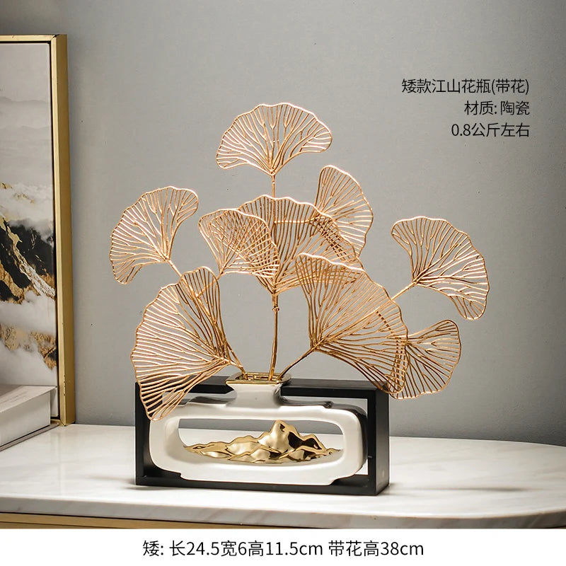 New Chinese Home Living Room Rockery Light Luxury Decoration Porch TV Cabinet Wine Cabinet Creative Fortune Adornment Oasis Select D
