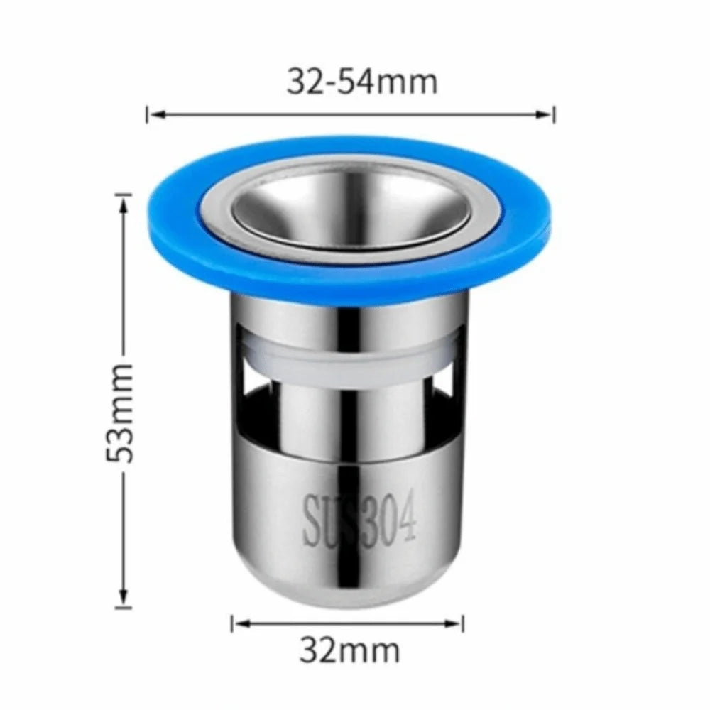 New Stainless Steel Floor Drain Core Insect Proof U-type Bathroom Sewer Drain Deodorant Sealed Floor Drain Home Oasis Select 1