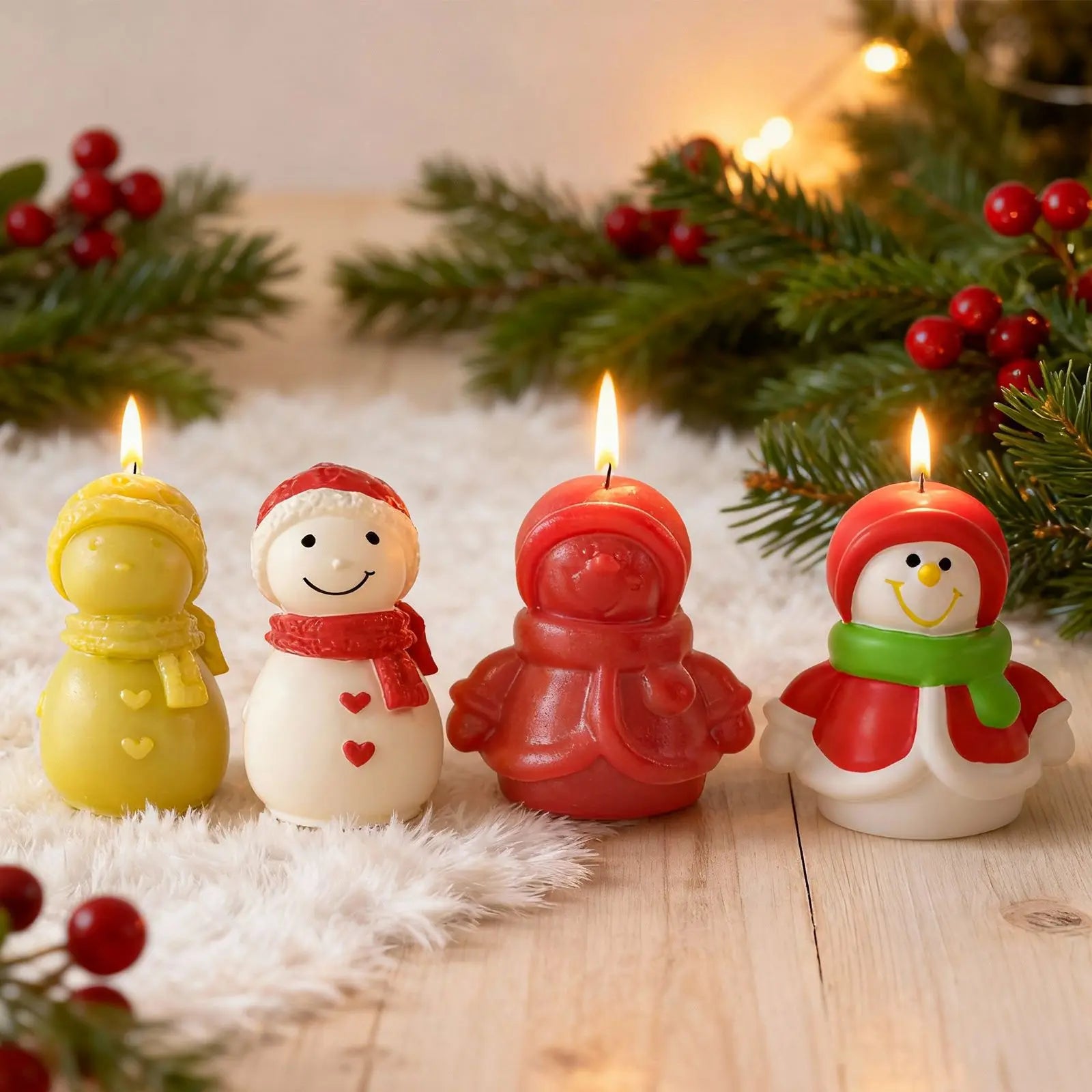 DIY Christmas Snowman Silicone Mold Scented Candle Scarf & Coat Snowman Plaster Resin Drip Mold Oasis Select