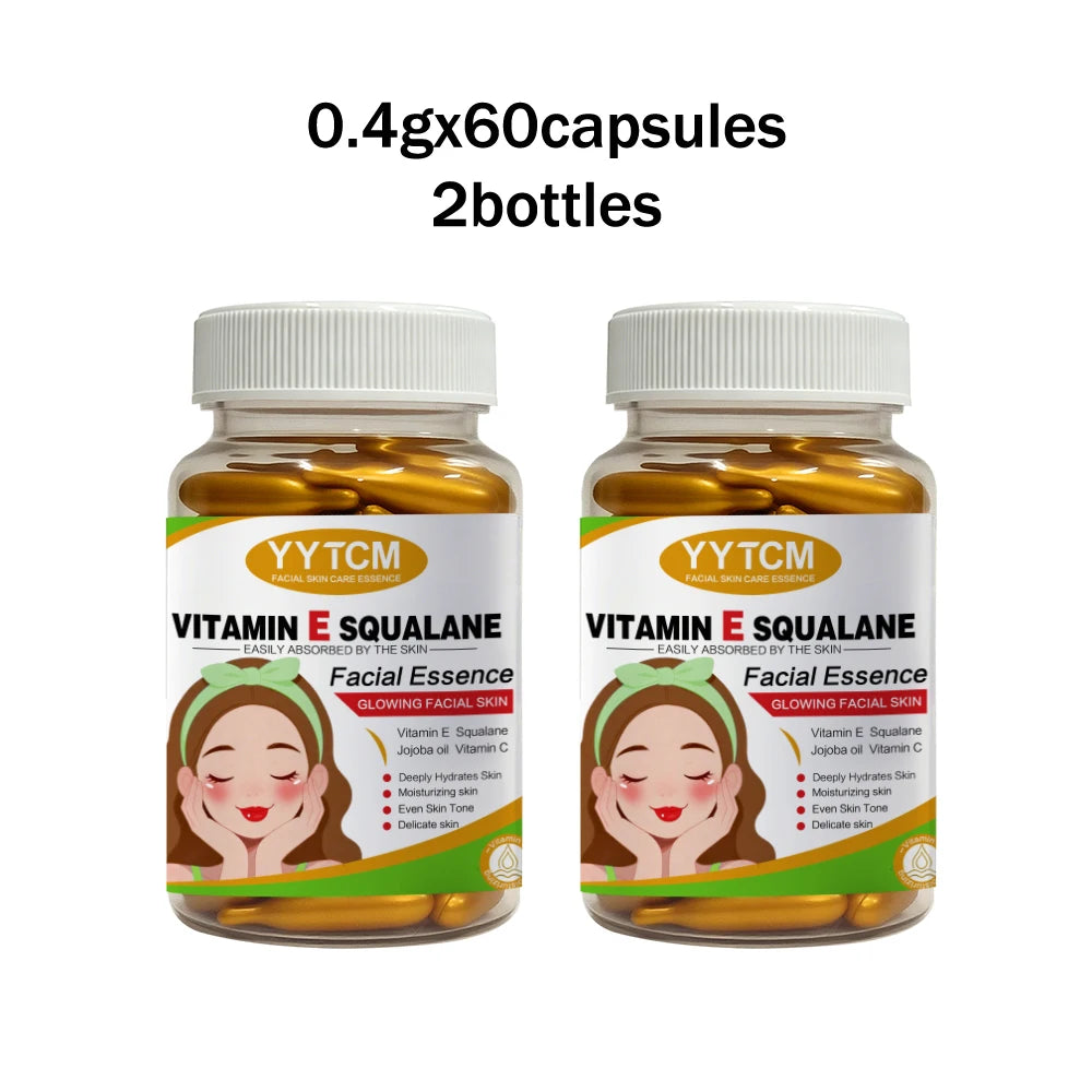 Vitamin E Moisturizing Capsule Essence – Brightening Skin Serum Face Serum Capsules Oasis Select 2bottles 60capsules 0.4gx30capsules
