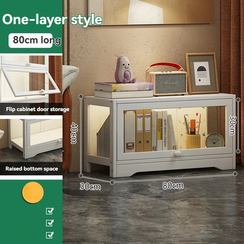 Handmade display cabinet, transparent acrylic bookshelf, dust-proof bookshelf, doll storage rack, living room floor standing sto Oasis Select 1st floor B