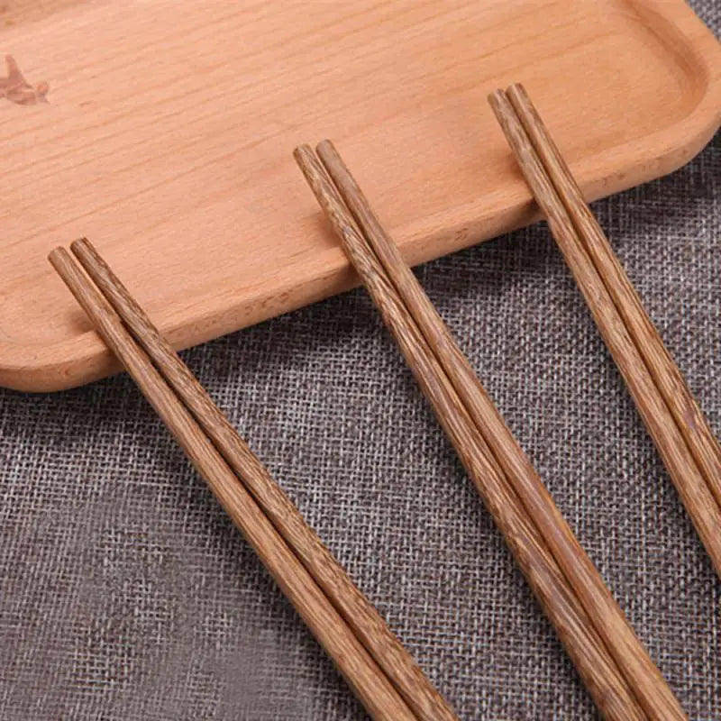 10 Pairs New Natural Rosewood Chopsticks Reusable Healthy Chinese Wooden Chop Sticks Sushi Food Stick Tableware Kitchen Utensils Oasis Select