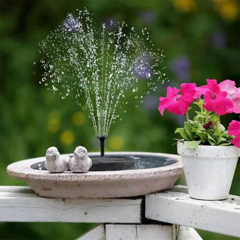 Solar Fountain Pump Energy-saving Plants Watering Kit Colorful Solar Fountain Solar Panel Bird Bath Fountain Outdoor Garden Pool Oasis Select