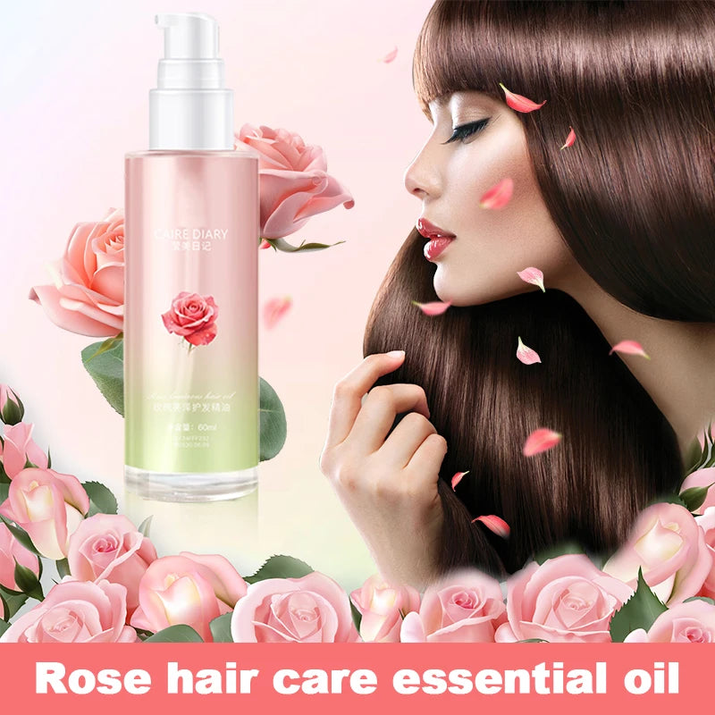 Rose brightening hair care essential oil, brightens and smoothes hair, improves curls, perms and frizzy hair Oasis Select Shine Enhancing