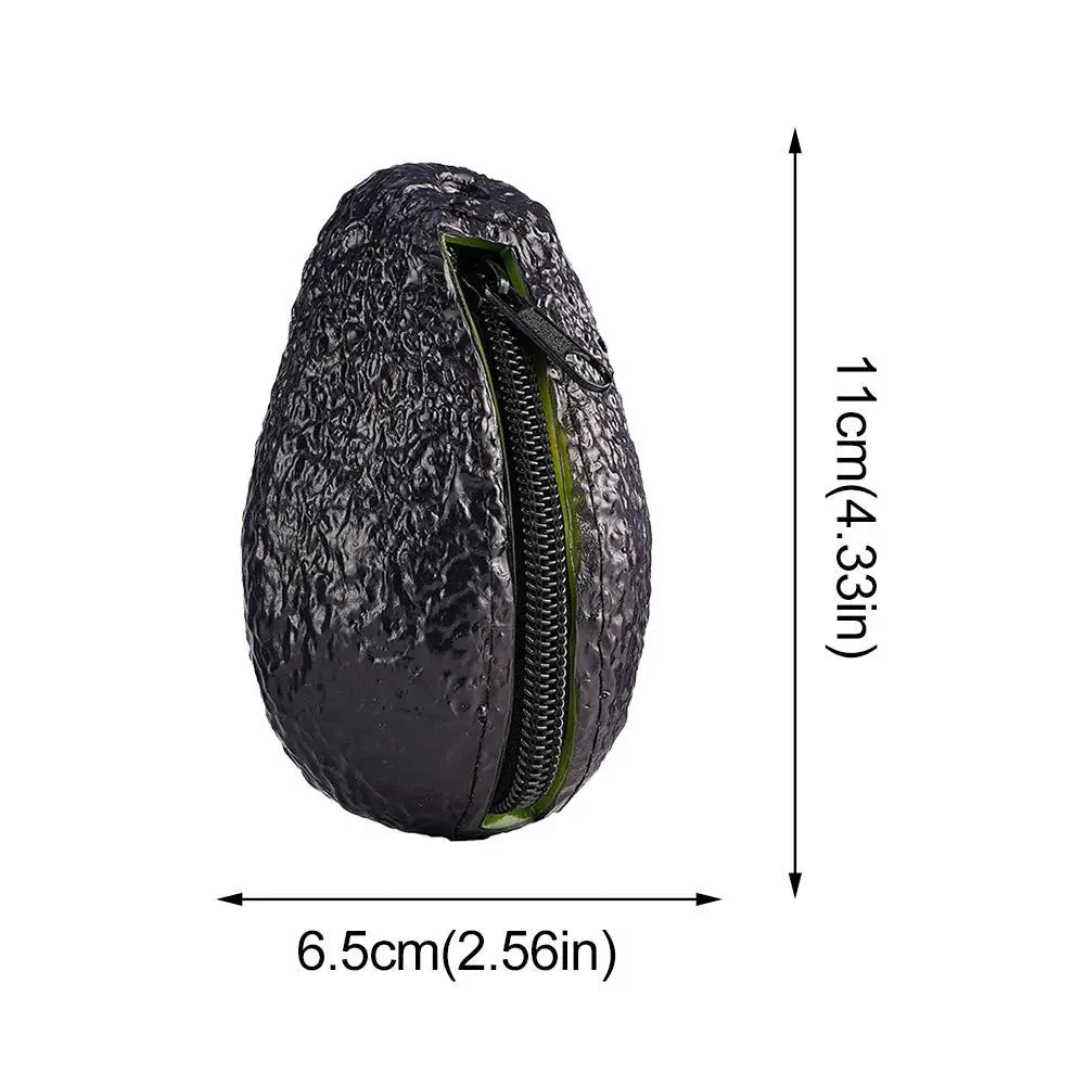 2025NEW Creative Avocado Shape Mini Coin Purse Wallet Bag Pouch Novelty Portable Storage Girls Fun Handbag Zipper Pocket Gift Oasis Select