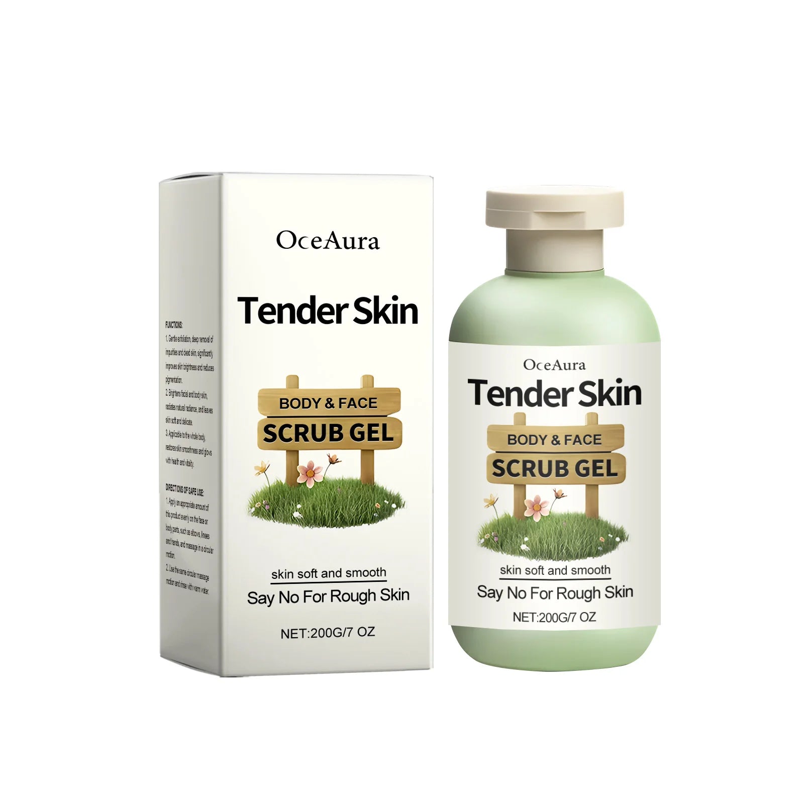 Exfoliating Gel for Body Deep Cleansing Pore Shrinking Remove Dead Skin Gentle Repair Scrub Brightening Moisturizing Skin Care Oasis Select 200g boxed
