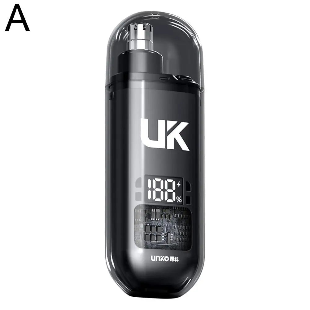 USB Rechargeable Electric Nose & Ear Hair Trimmer for Men Nose Hair Trimmer Oasis Select black