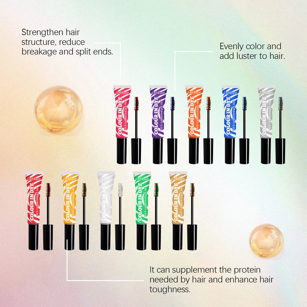 HOEGOA Temporary Hair Dye Set – 5 Vibrant Colors, Plant-Based Temporary Hair Dye Oasis Select