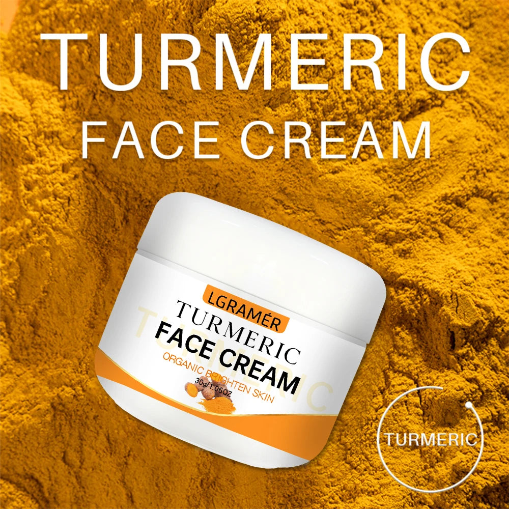 Turmeric Whitening Face Cream Wrinkle Removal Lighten Fine Lines Makes Skin Look More Youthful Birghten Moisturize Facial Care Oasis Select