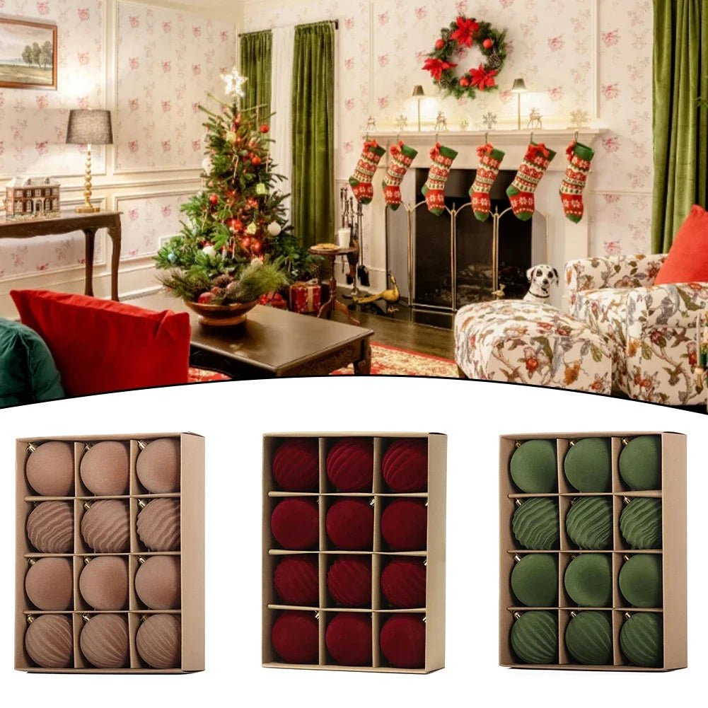 12-Pack DIY Christmas Ball Set Designed For Christmas Tree Decoration 6cm/8cm Christmas Ornaments For Xmas Trees Home Decor Oasis Select