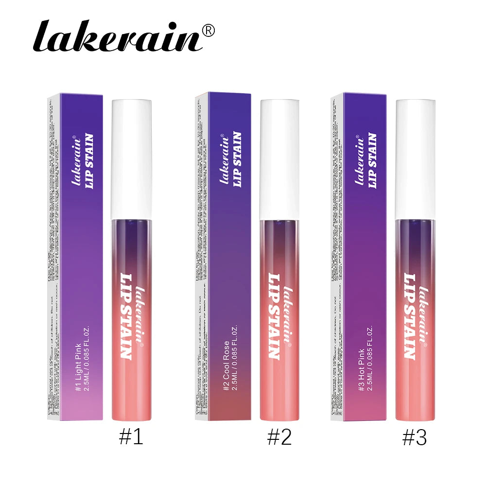 Lakerain Peel-off Lip Gloss Matte Natural Mist Lip Tinted Waterproof Long Lasting Lipstick Makeup Tear Contour Stain Cosmetics Oasis Select SET 2